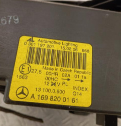 Optique avant principal gauche (feux)(phare) MERCEDES CLASSE A 169 Photo n°5