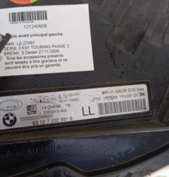 Optique avant principal gauche (feux)(phare) BMW SERIE 3 E91 Photo n°4