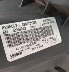 Optique avant principal gauche (feux)(phare) RENAULT TRAFIC 2 Photo n°3