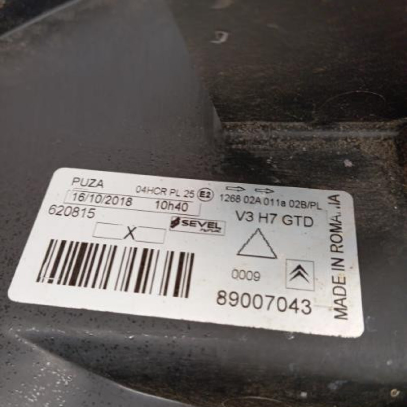 Optique avant principal gauche (feux)(phare) CITROEN C8