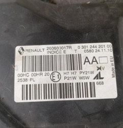 Optique avant principal gauche (feux)(phare) RENAULT MEGANE 3 Photo n°6