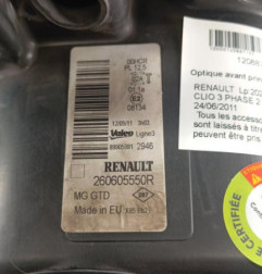 Optique avant principal gauche (feux)(phare) RENAULT CLIO 3 Photo n°6