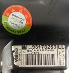 Optique avant principal gauche (feux)(phare) OPEL CORSA C Photo n°6