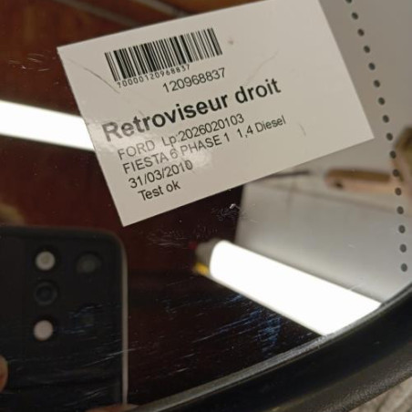 Retroviseur droit FORD FIESTA 6