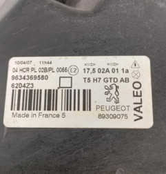 Optique avant principal gauche (feux)(phare) PEUGEOT 307 Photo n°5