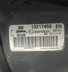 Optique avant principal gauche (feux)(phare) OPEL CORSA D Photo n°5