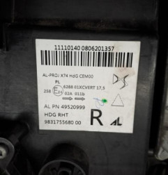 Optique avant principal droit (feux)(phare) DS DS7 CROSSBACK Photo n°6