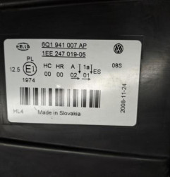 Optique avant principal gauche (feux)(phare) VOLKSWAGEN POLO 4 Photo n°4