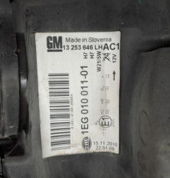 Optique avant principal gauche (feux)(phare) OPEL ASTRA J Photo n°6