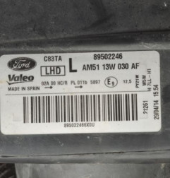 Optique avant principal gauche (feux)(phare) FORD C-MAX 2 Photo n°5