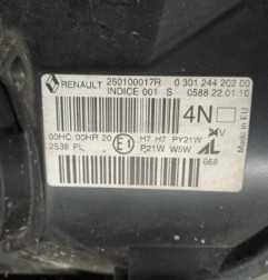 Optique avant principal droit (feux)(phare) RENAULT MEGANE 3 Photo n°6