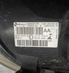 Optique avant principal gauche (feux)(phare) RENAULT MEGANE 3 Photo n°6