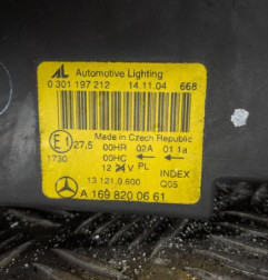 Optique avant principal droit (feux)(phare) MERCEDES CLASSE A 169 Photo n°6