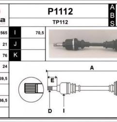 Cardan gauche (transmission) PEUGEOT 205 Photo n°5