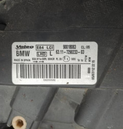 Optique avant principal gauche (feux)(phare) BMW X1 E84 Photo n°5