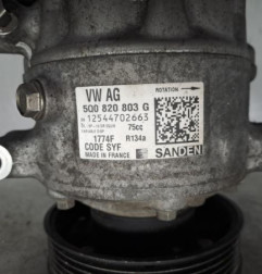 Compresseur clim VOLKSWAGEN POLO 5 Photo n°3