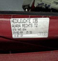 Feu arriere secondaire droit (feux) AUDI A5 1 Photo n°4