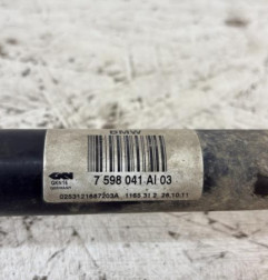 Cardan arriere gauche (transmission) BMW X3 F25 Photo n°4