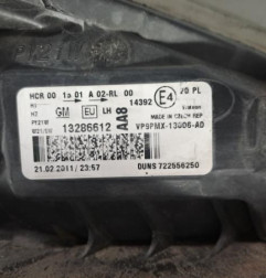 Optique avant principal gauche (feux)(phare) OPEL MERIVA B Photo n°5