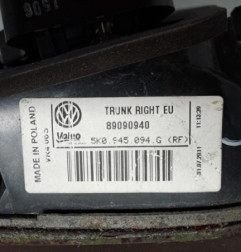 Feu arriere secondaire droit (feux) VOLKSWAGEN GOLF 6 Photo n°4