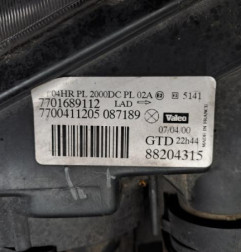 Optique avant principal gauche (feux)(phare) RENAULT SAFRANE Photo n°4