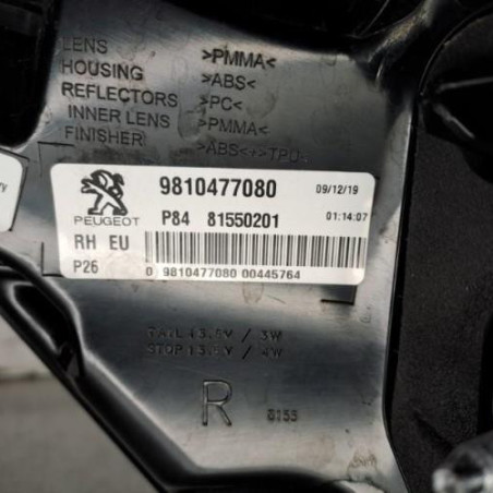 Feu arriere principal droit (feux) PEUGEOT 3008 2