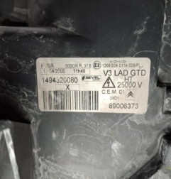 Optique avant principal gauche (feux)(phare) CITROEN C8 Photo n°7