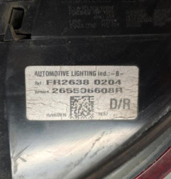 Feu arriere principal droit (feux) RENAULT CLIO 4