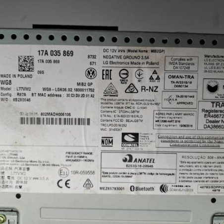 Ecran GPS VOLKSWAGEN POLO 6 Photo n°1