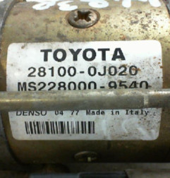 Demarreur TOYOTA YARIS 1 Photo n°4