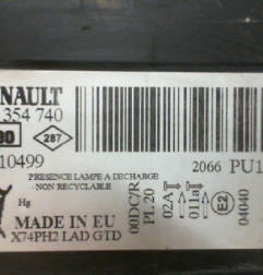 Optique avant principal gauche (feux)(phare) RENAULT LAGUNA 2 Photo n°5