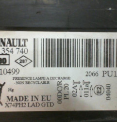 Optique avant principal gauche (feux)(phare) RENAULT LAGUNA 2 Photo n°10