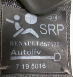 Ceinture avant droit RENAULT LAGUNA 2 Photo n°4