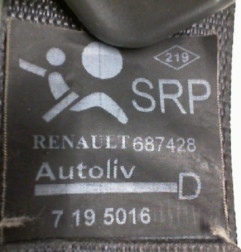 Ceinture avant droit RENAULT LAGUNA 2 Photo n°8