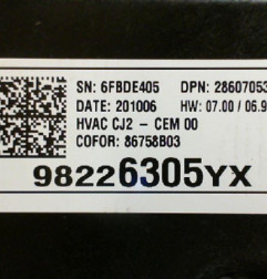 Commande chauffage OPEL CROSSLAND X Photo n°3