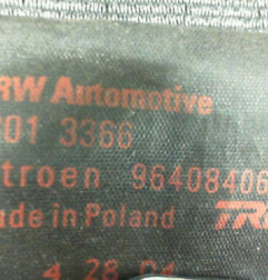 Ceinture avant droit CITROEN C3 1 Photo n°6