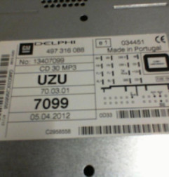 Autoradio d'origine OPEL CORSA D Photo n°6