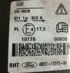 Optique avant principal gauche (feux)(phare) FORD FOCUS 2 Photo n°3