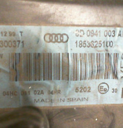 Optique avant principal gauche (feux)(phare) AUDI A4 1 Photo n°4