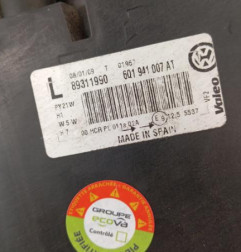 Optique avant principal gauche (feux)(phare) VOLKSWAGEN POLO 4 Photo n°7