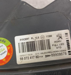 Optique avant principal gauche (feux)(phare) PEUGEOT 508 1 SW Photo n°7