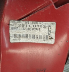 Feu arriere principal gauche (feux) RENAULT CLIO 3 Photo n°5