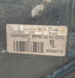 Optique avant principal gauche (feux)(phare) PEUGEOT 807 Photo n°5