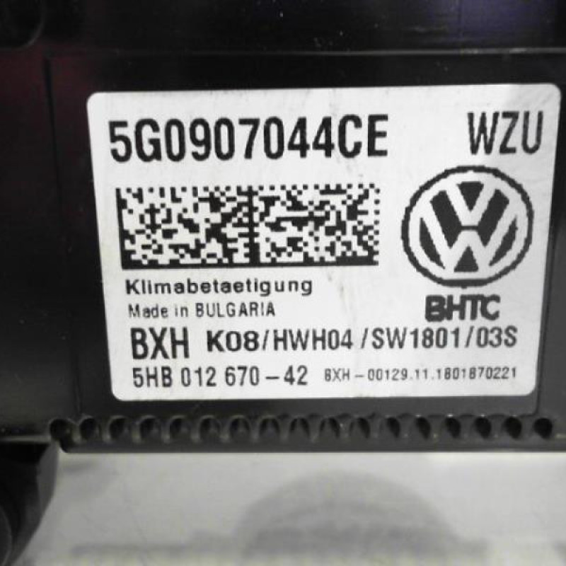 Commande chauffage VOLKSWAGEN GOLF 7