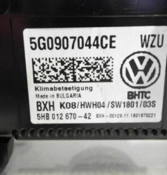 Commande chauffage VOLKSWAGEN GOLF 7 Photo n°6