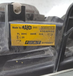 Optique avant principal gauche (feux)(phare) FIAT DOBLO 1 Photo n°5