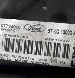 Optique avant principal gauche (feux)(phare) FORD KA 1 Photo n°3