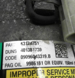 Compresseur clim OPEL ASTRA H Photo n°3