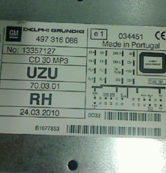 Autoradio d'origine OPEL CORSA D Photo n°5