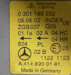 Optique avant principal droit (feux)(phare) MERCEDES VANEO 414 Photo n°6